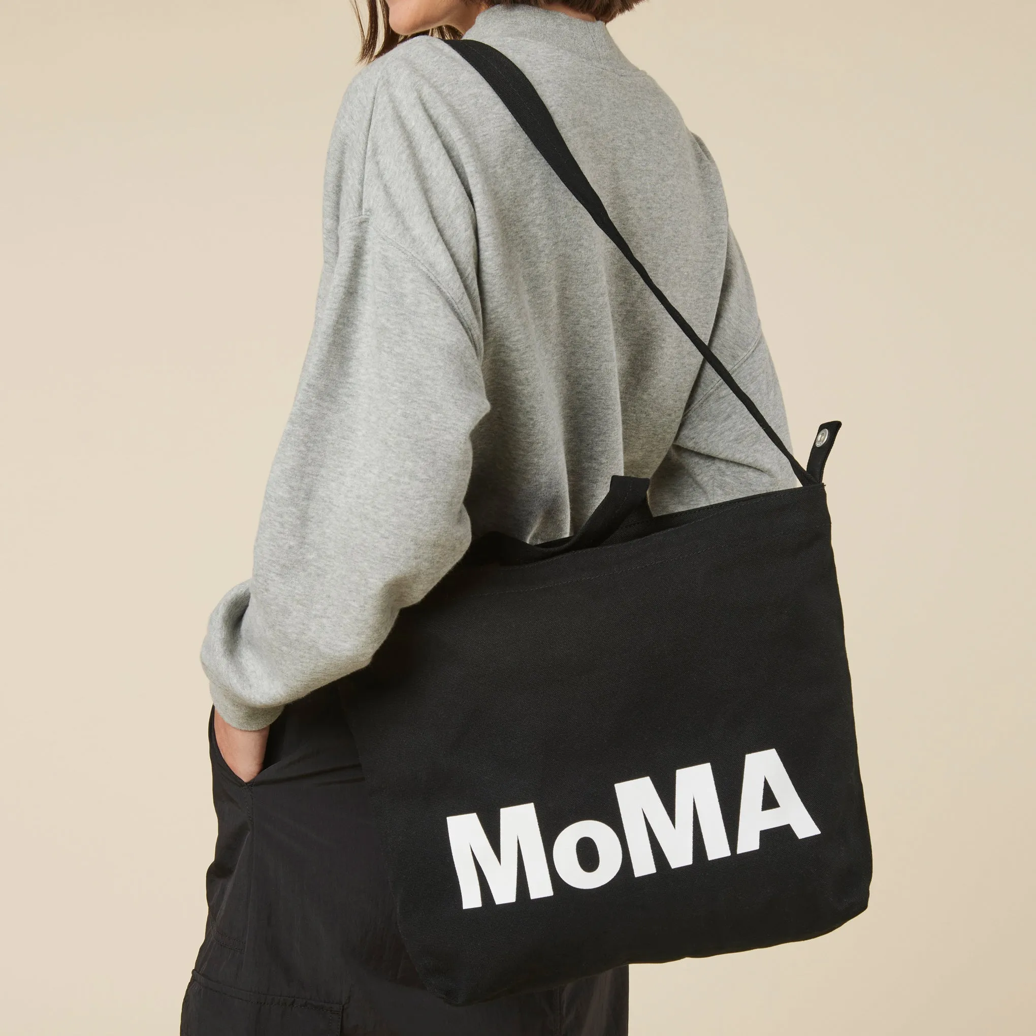 MoMA Baggu Recycled Cotton Horizontal Zip Duck Bag