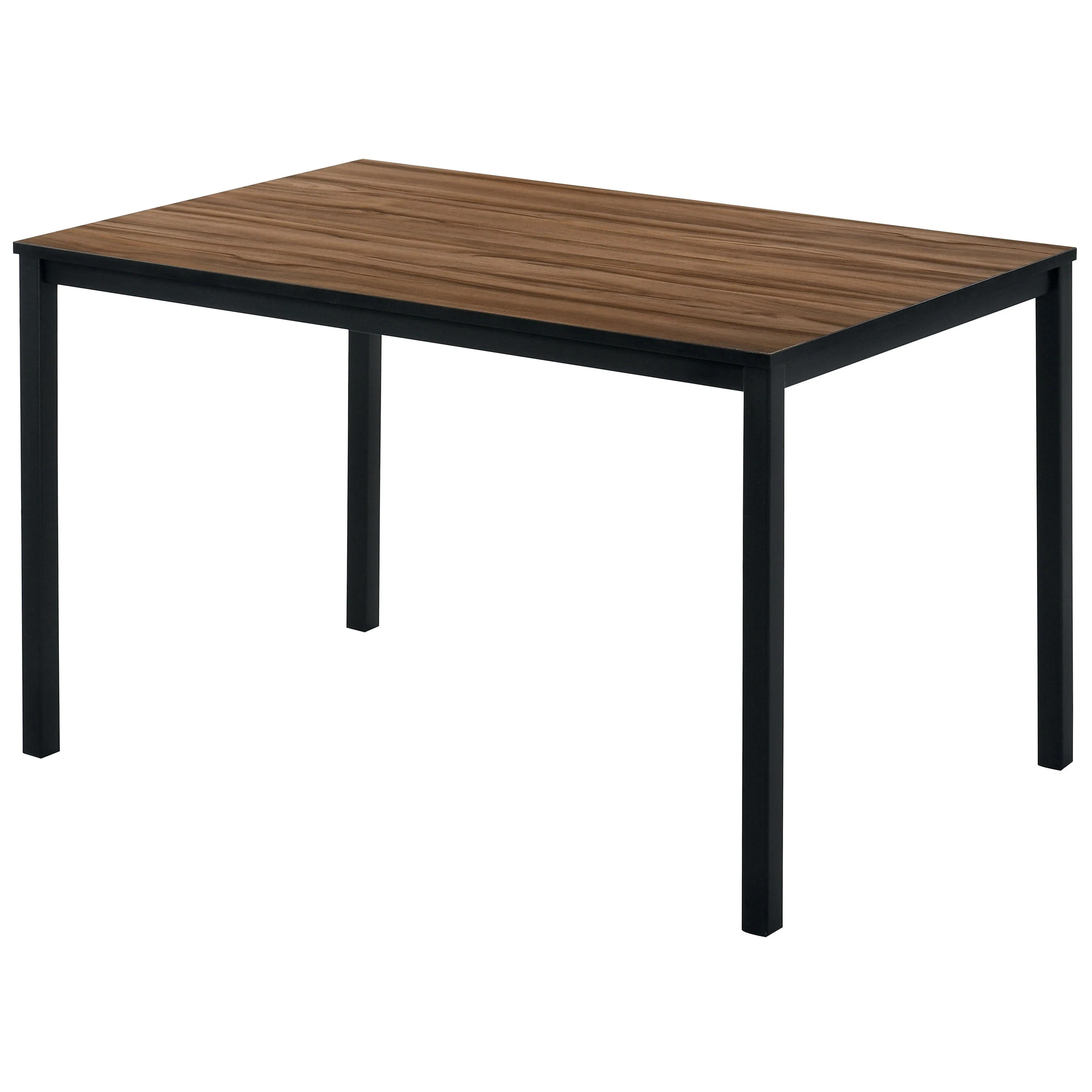 Oatfield Contemporary Black and Walnut 3-Piece Dining Table Set