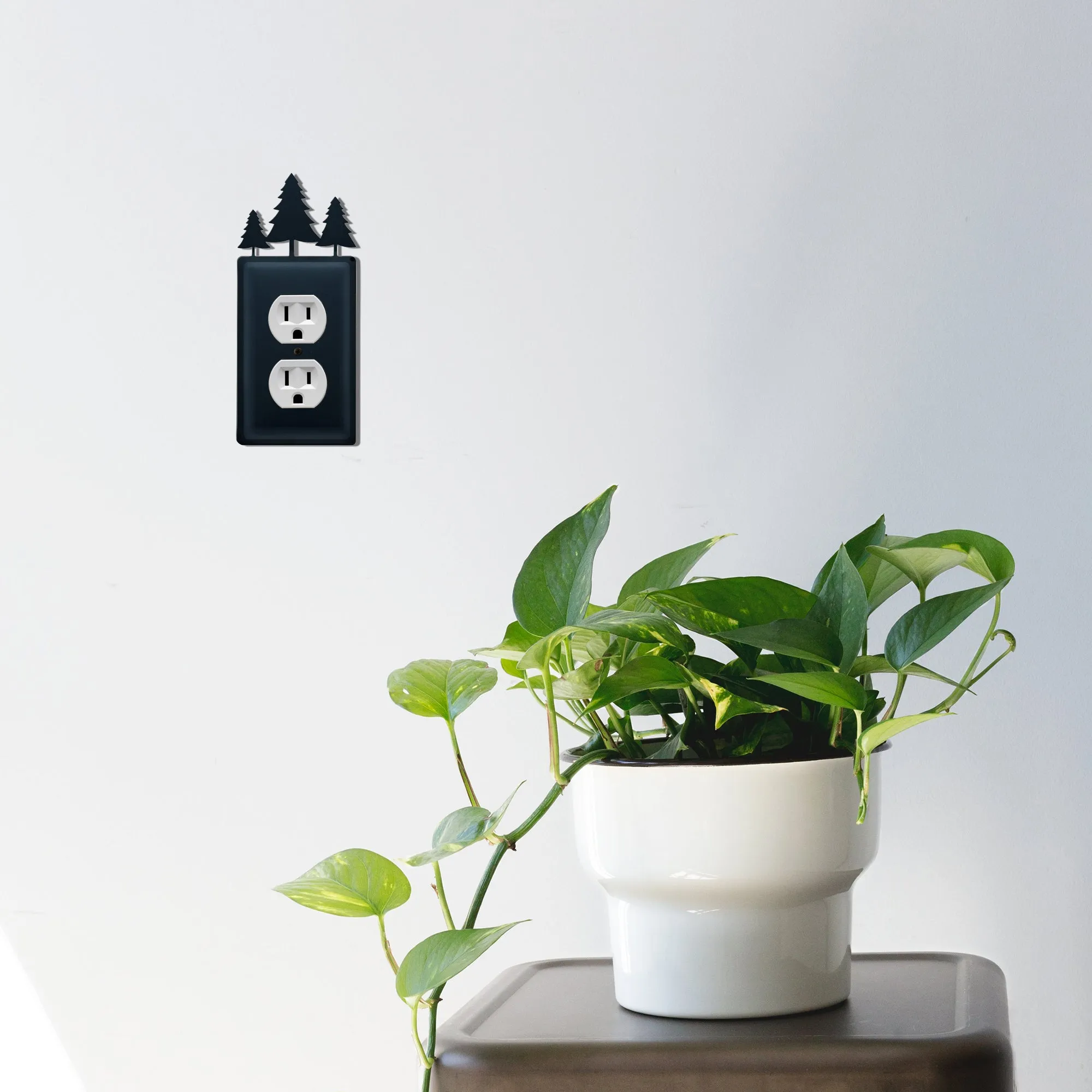 Pine Trees Single Outlet Cover