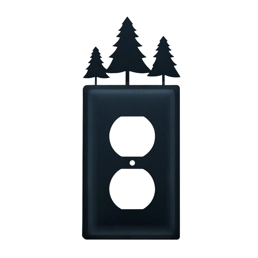 Pine Trees Single Outlet Cover