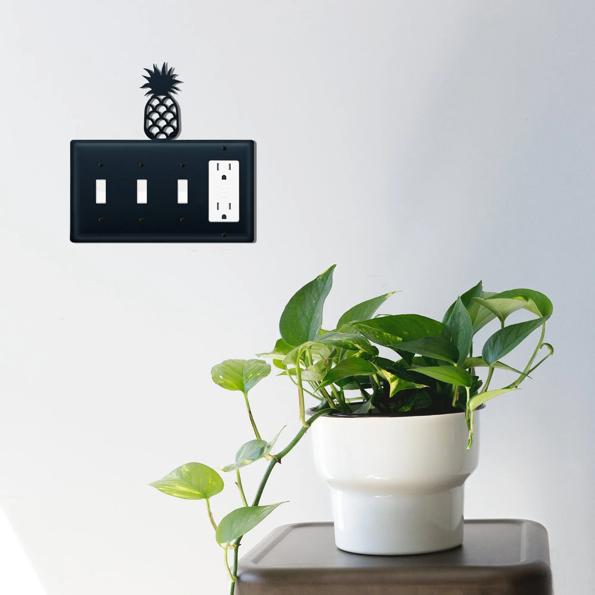 Pineapple Triple Switch & Single GFI CUSTOM Product Allow 4 to 6 Weeks