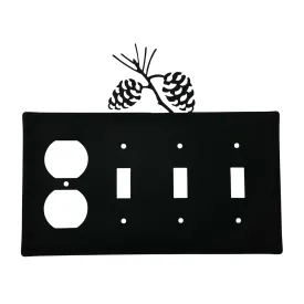 Pinecone Single Outlet CUSTOM Product Triple Switch Cover