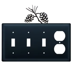Pinecone Triple Switch & Single Outlet CUSTOM Product