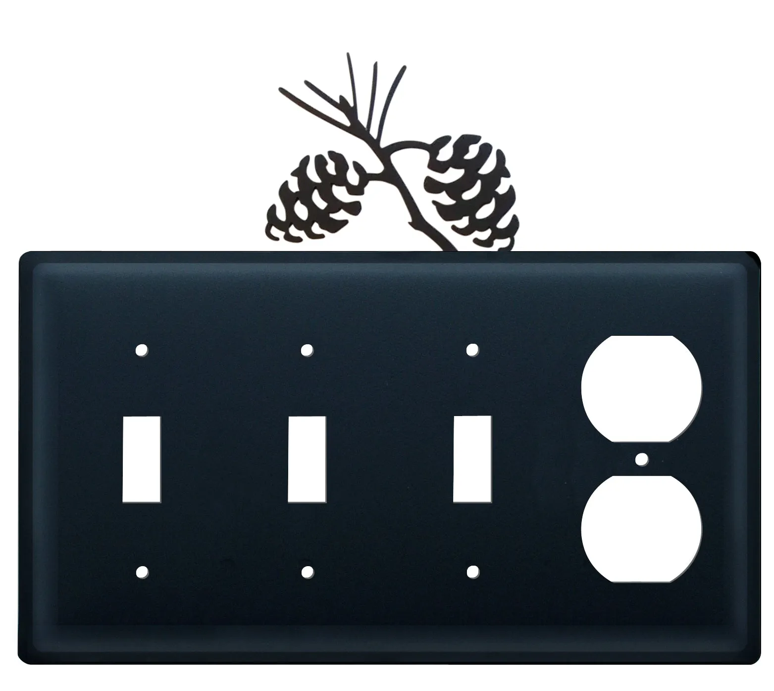 Pinecone Triple Switch & Single Outlet CUSTOM Product