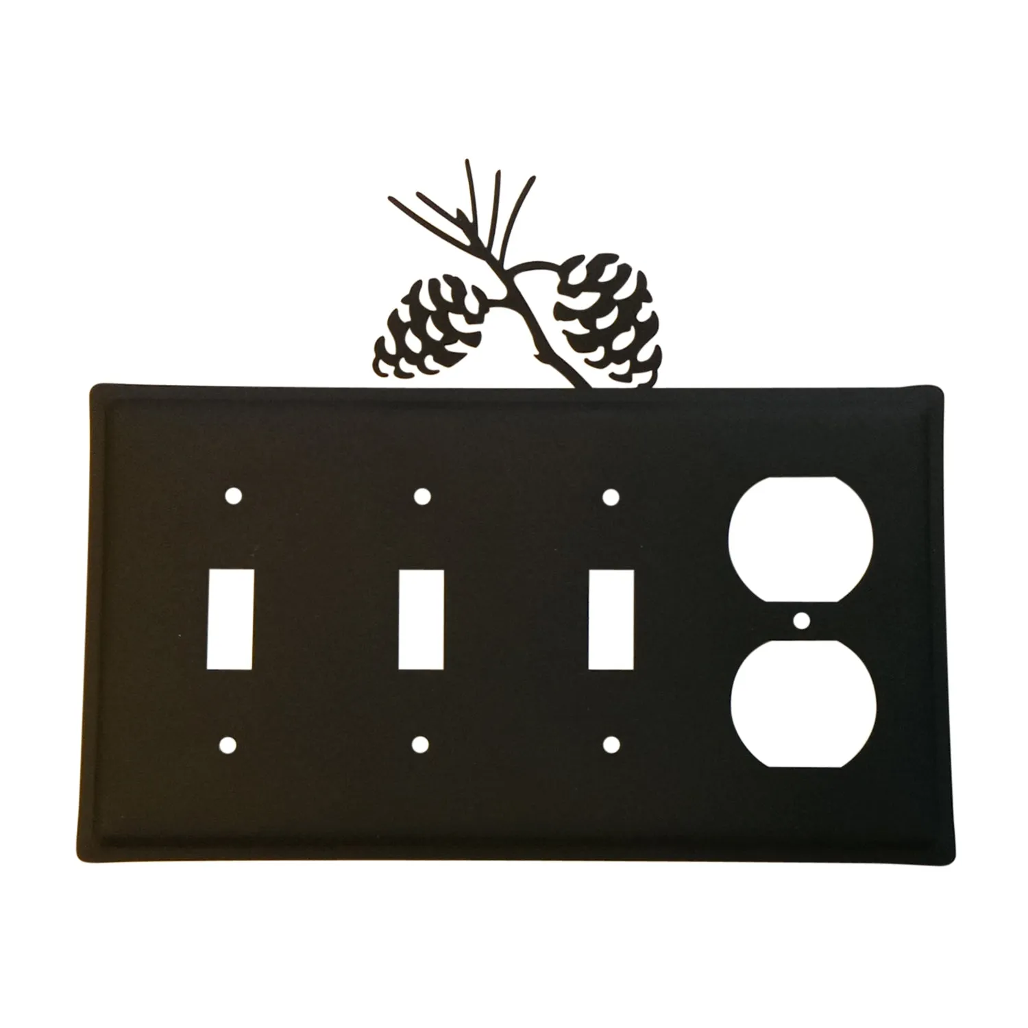 Pinecone Triple Switch & Single Outlet CUSTOM Product