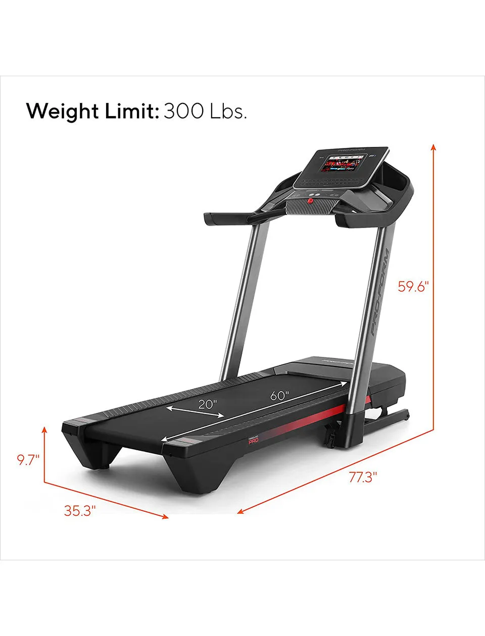 ProForm Pro 2000 Smart Treadmill with 10” HD Touchscreen Display
