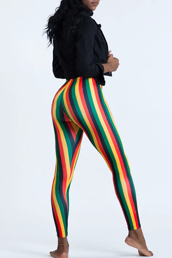 Rasta Striped Leggings