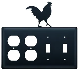 Rooster Double Outlet CUSTOM Product Double Switch Cover