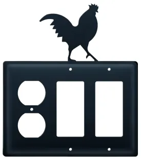 Rooster Single Outlet CUSTOM Product Double GFI CUSTOM Product Cover