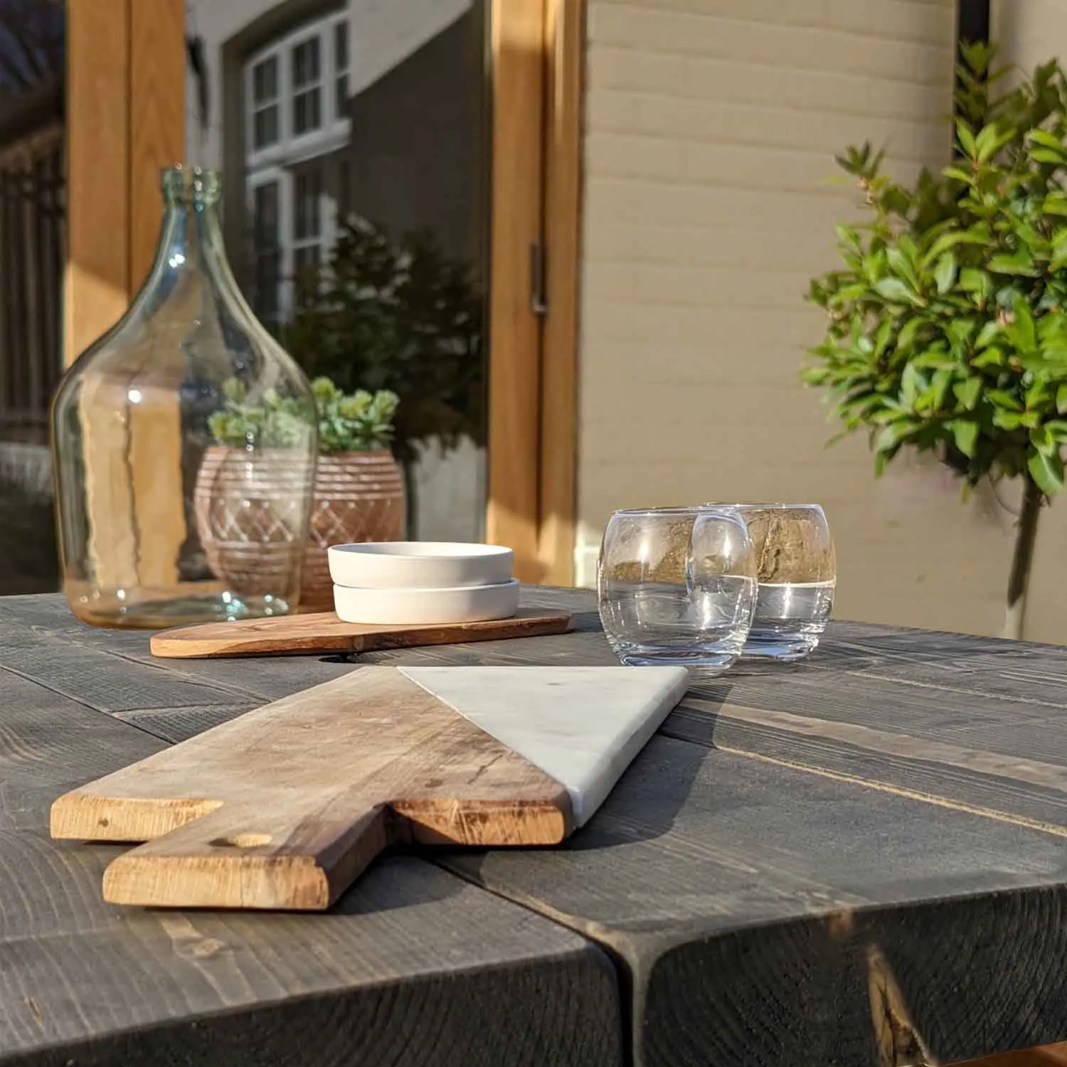 Rustic Garden Furniture Set | X Frame