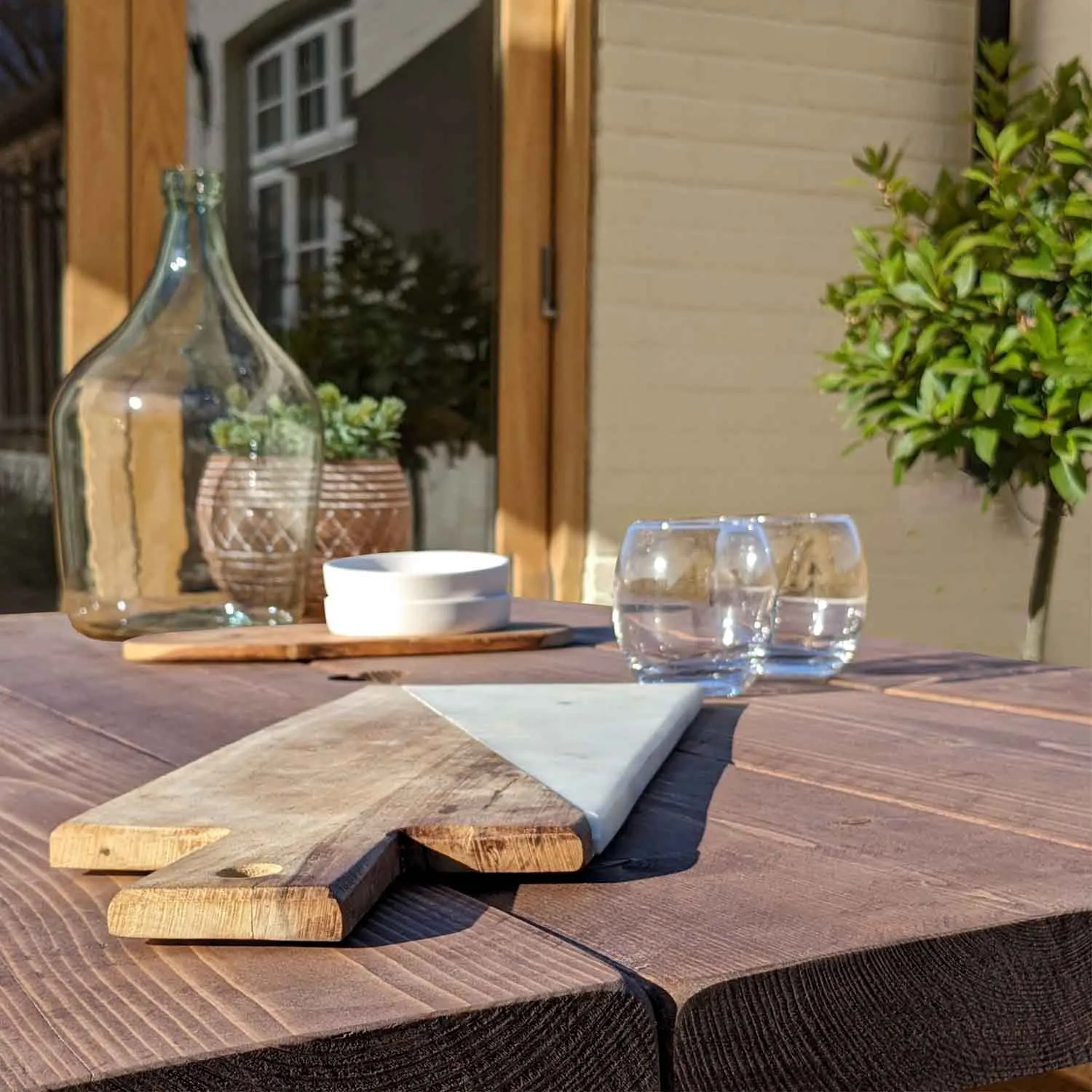 Rustic Garden Furniture Set | X Frame