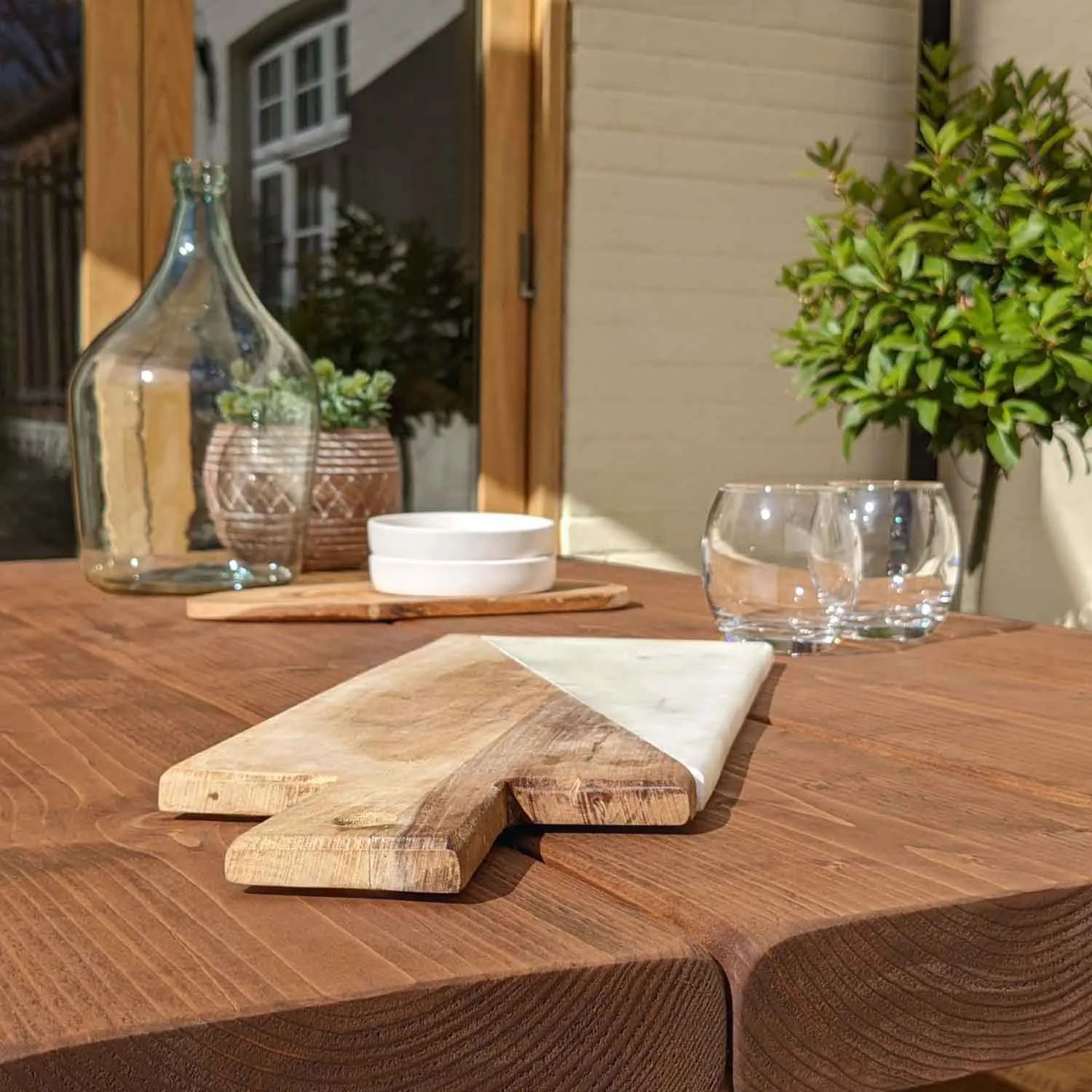 Rustic Garden Furniture Set | X Frame