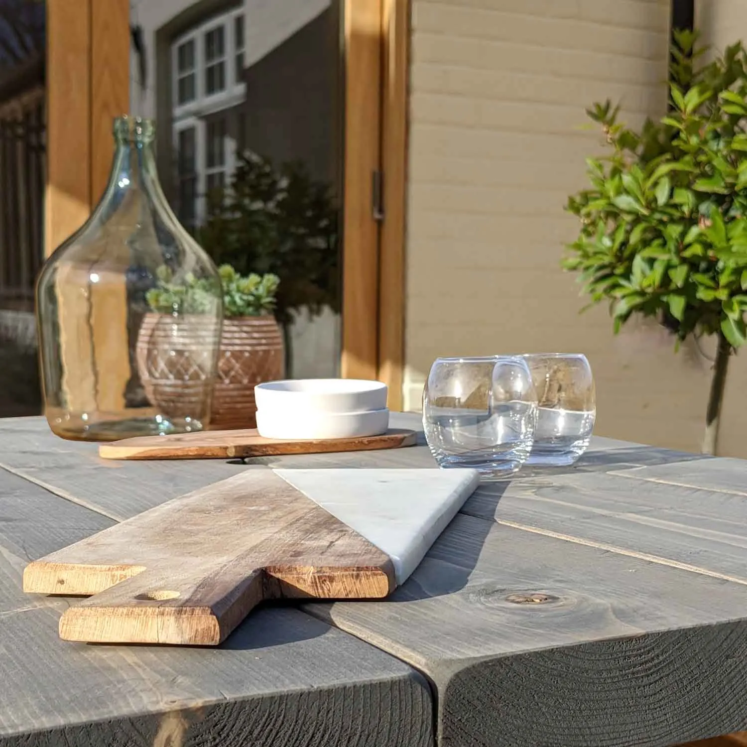 Rustic Garden Furniture Set | X Frame