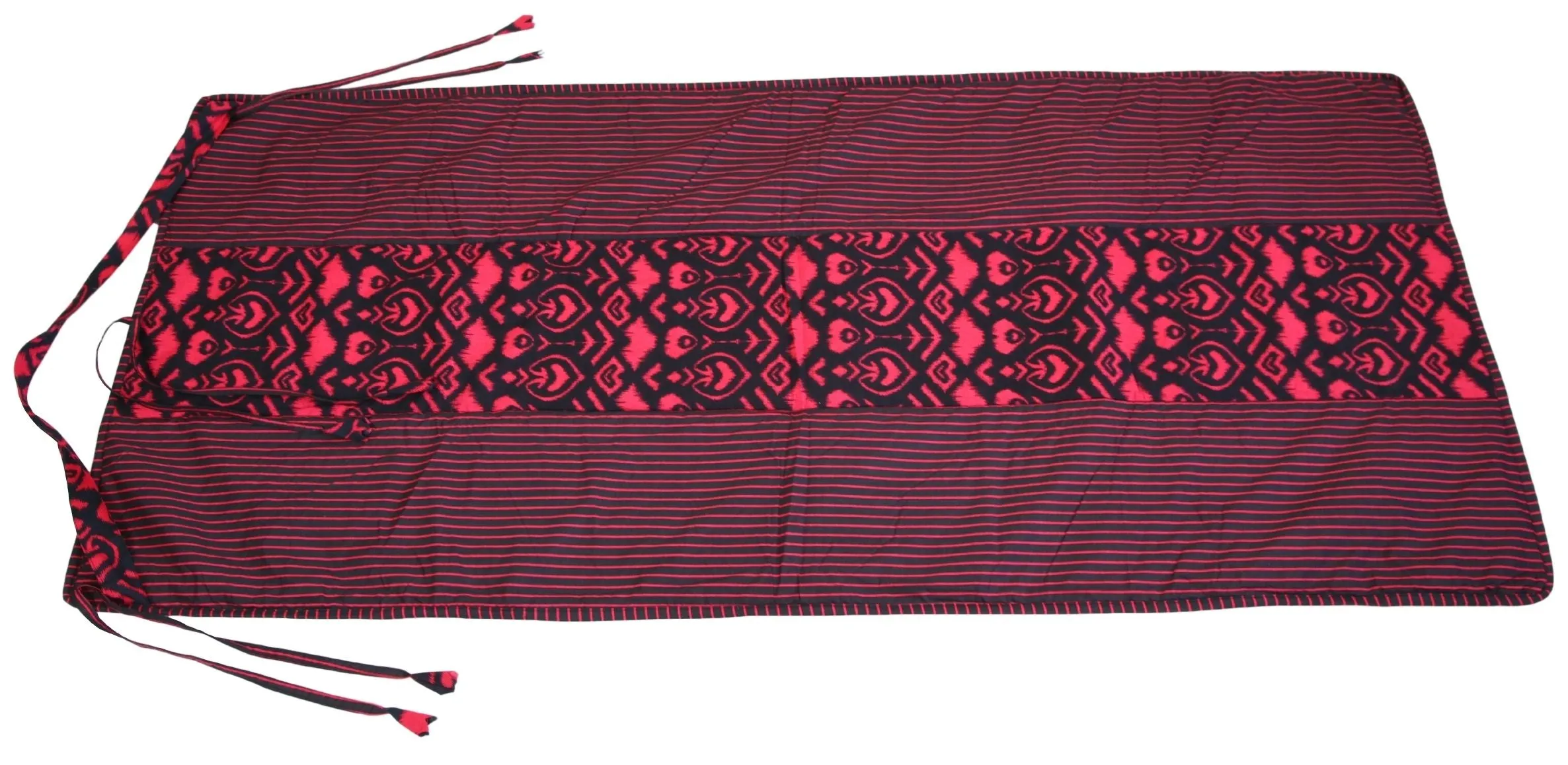ShalinIndia Yogamat For Women And Girls Cotton Printed Reversible Cushioned,YMT02-2521,Black,70X30 Inch