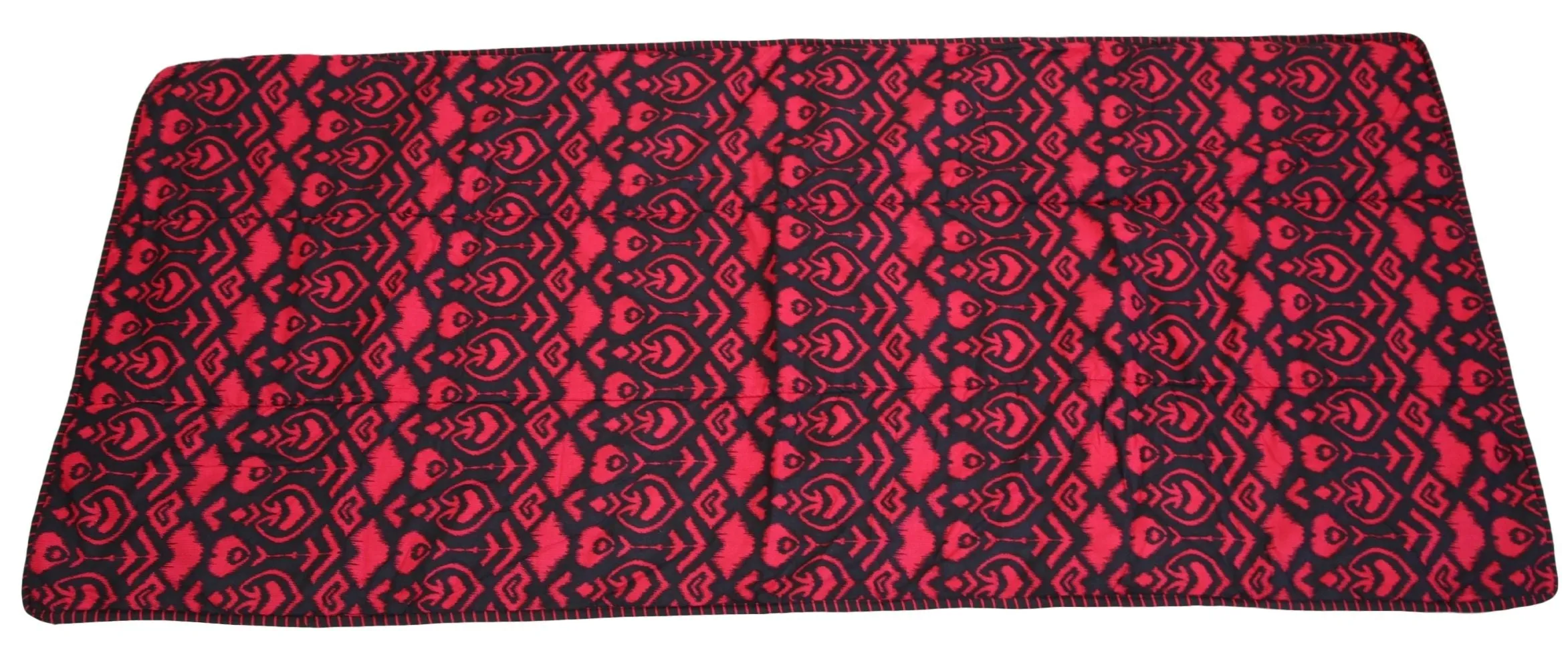 ShalinIndia Yogamat For Women And Girls Cotton Printed Reversible Cushioned,YMT02-2521,Black,70X30 Inch