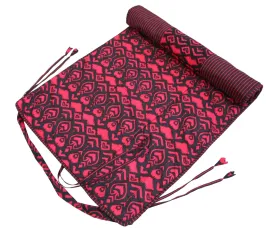 ShalinIndia Yogamat For Women And Girls Cotton Printed Reversible Cushioned,YMT02-2521,Black,70X30 Inch