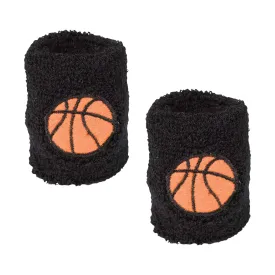 Sweat Bands with Basketballs, 2 3/4 X 2 3/4 Inches, 2 count