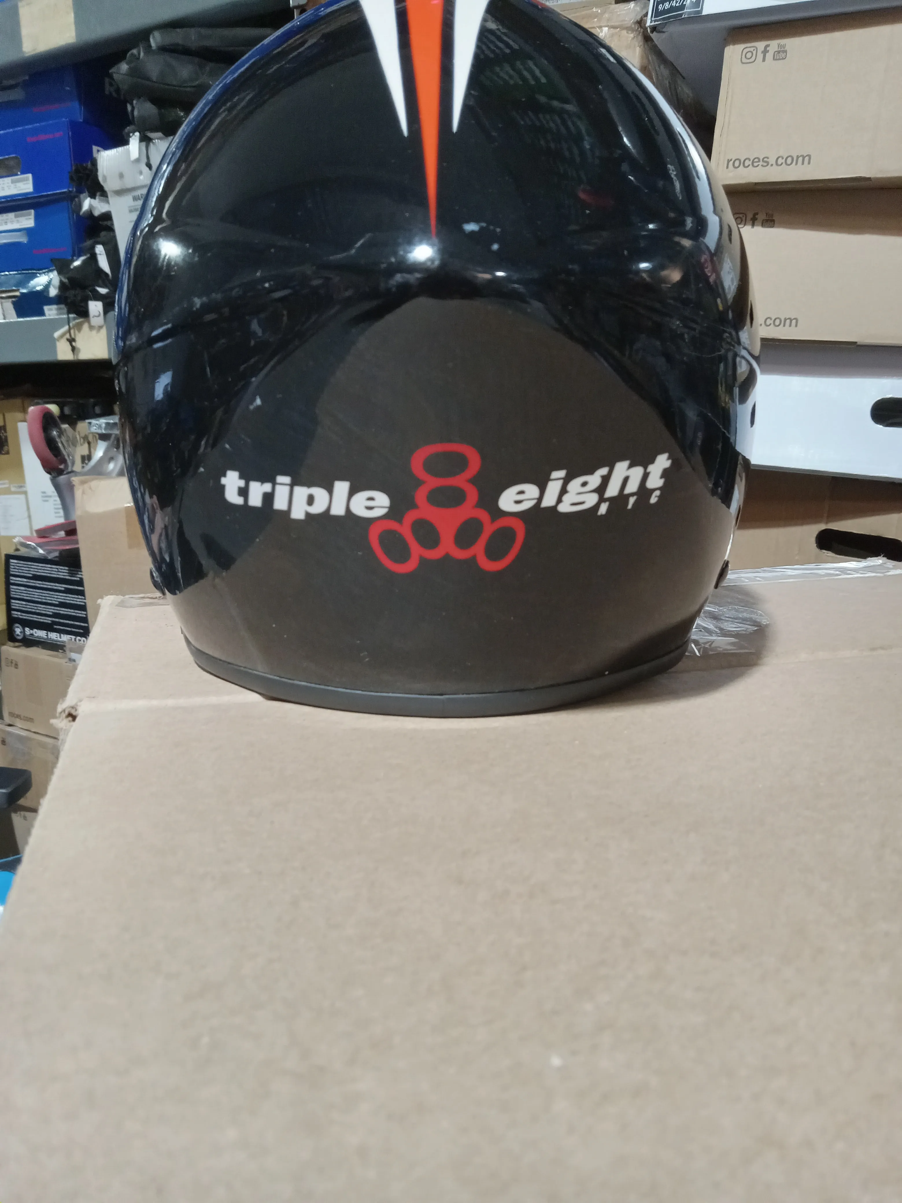Triple 8 Downhill Racer Helmet - Black Gloss