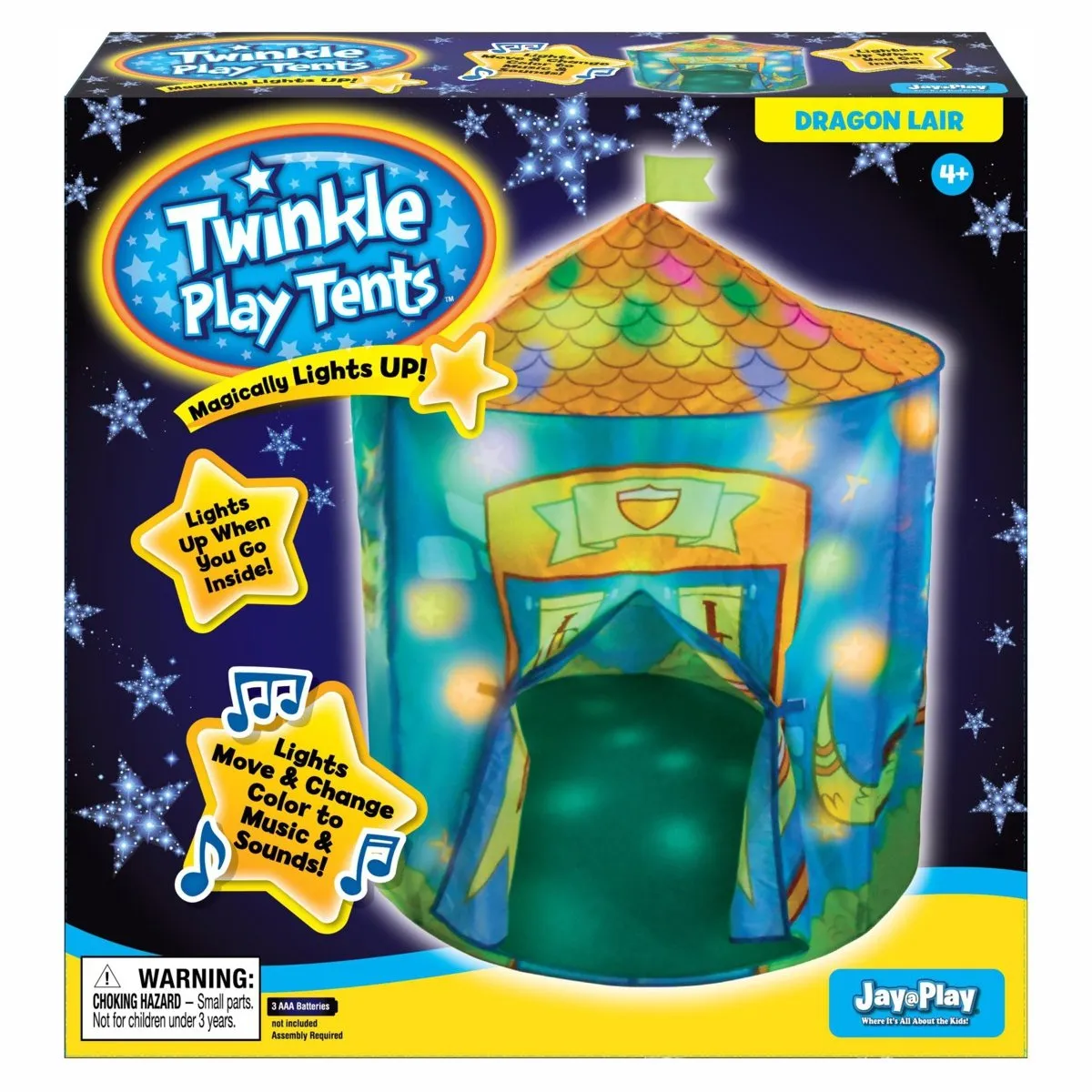 Twinkle Play Tents - Dragon Lair/Princess Palace Suitable for Ages 4  Years