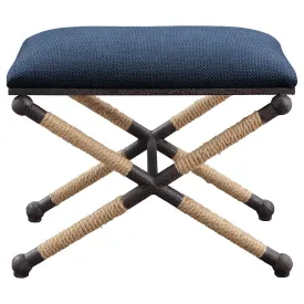 Uttermost Firth Small Navy Fabric Bench