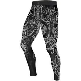 Viking Norse Skull Men's Compression Leggings