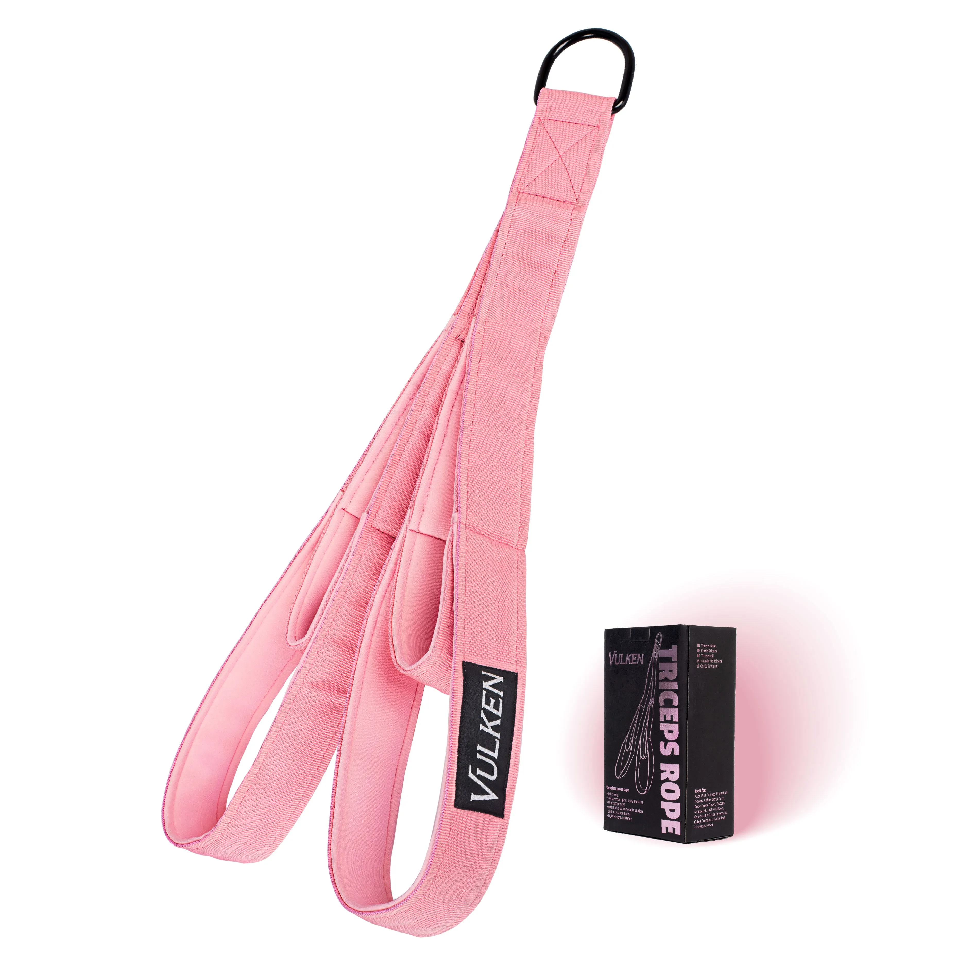 Vulken 24"&17" Double Lengths Tricep Rope Tricep Handles Cable Attachment
