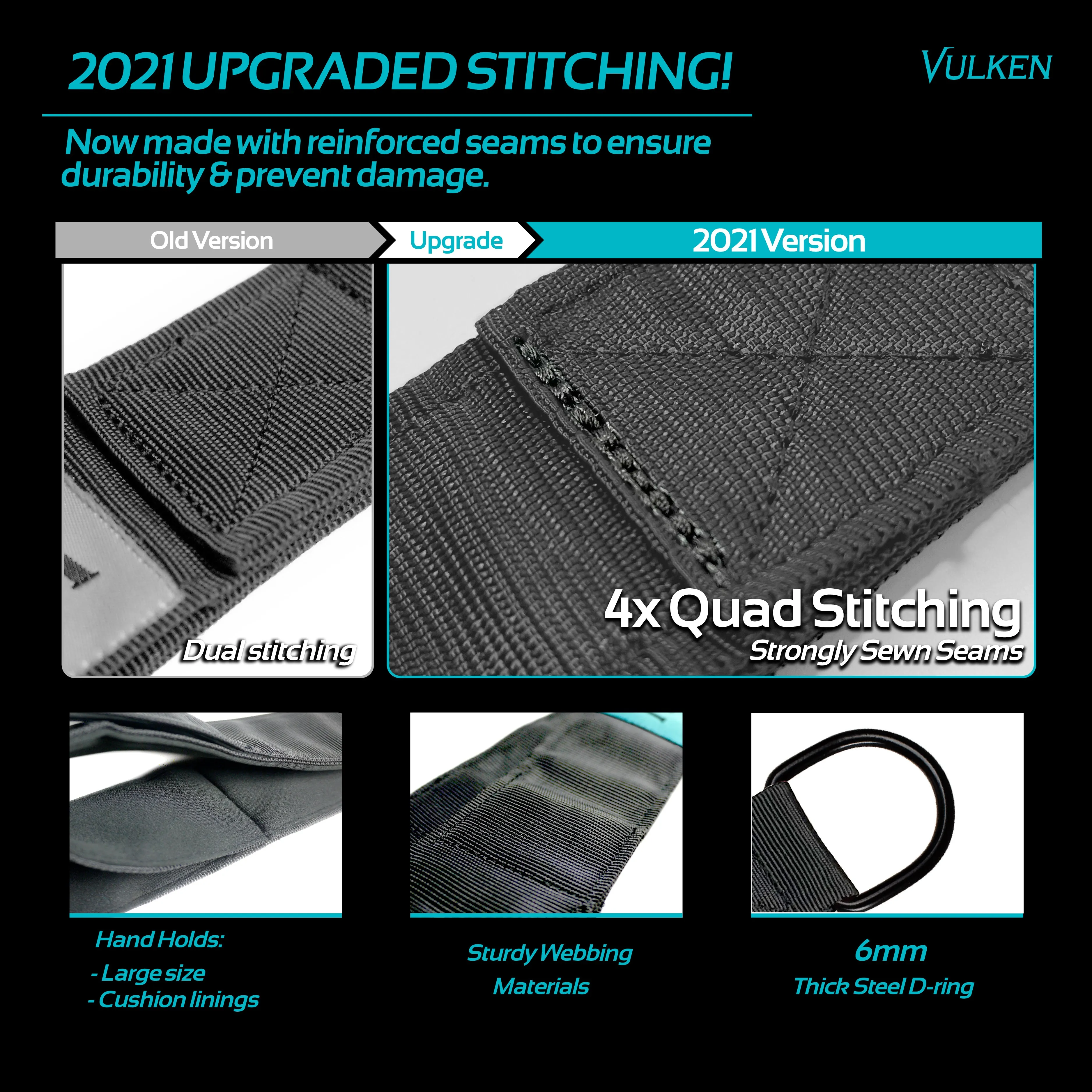 Vulken 24"&17" Double Lengths Tricep Rope Tricep Handles Cable Attachment
