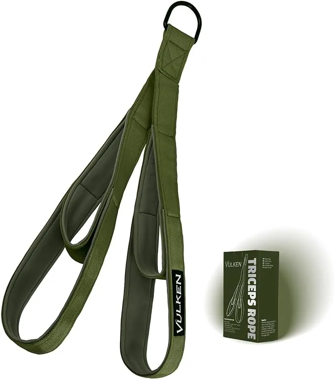 Vulken 24"&17" Double Lengths Tricep Rope Tricep Handles Cable Attachment