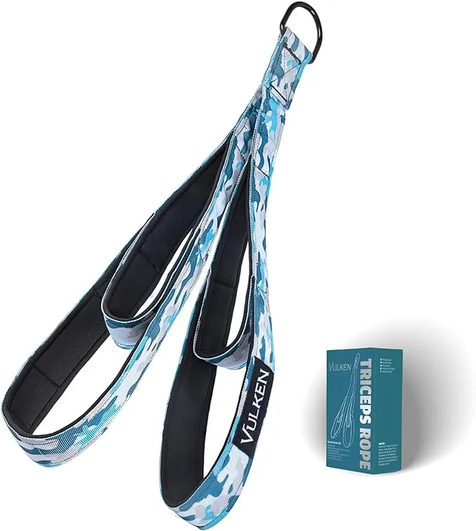 Vulken 24"&17" Double Lengths Tricep Rope Tricep Handles Cable Attachment