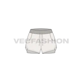 Women's Layered Gym Shorts