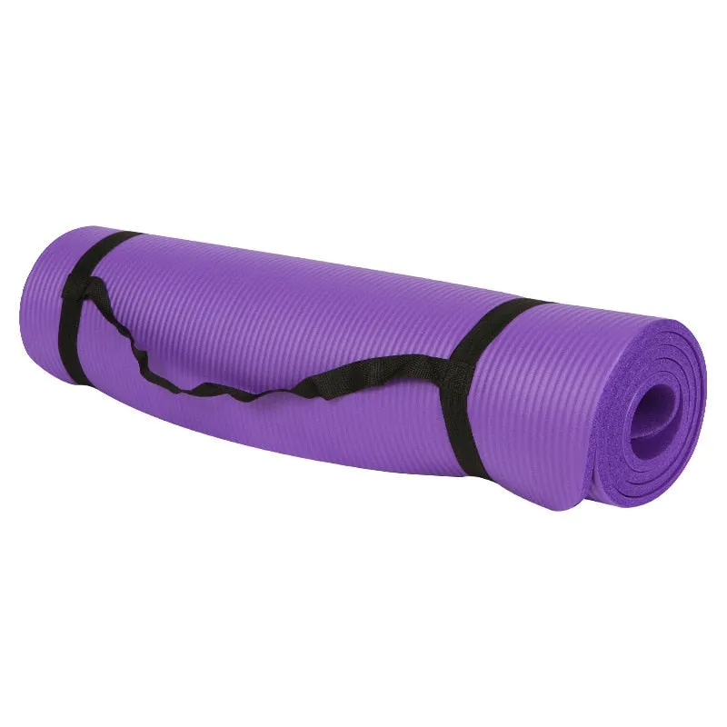 Yoga Mats In Black Purple Or Pink You Choose Thick Cushioned Fitness Mats Great For Cushioning Hard Gym Floors And For No Slipping 10mm Thickness