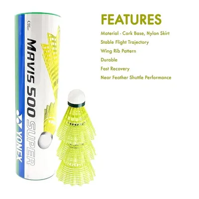 YONEX Mavis 500 Super Nylon Shuttlecock